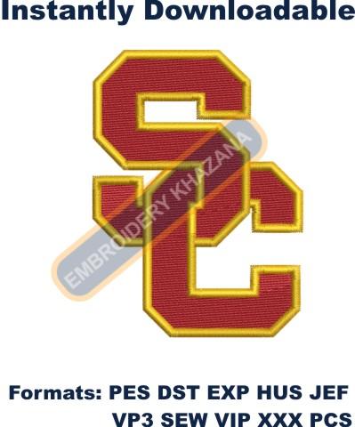 university of southern california logo embroidery design
